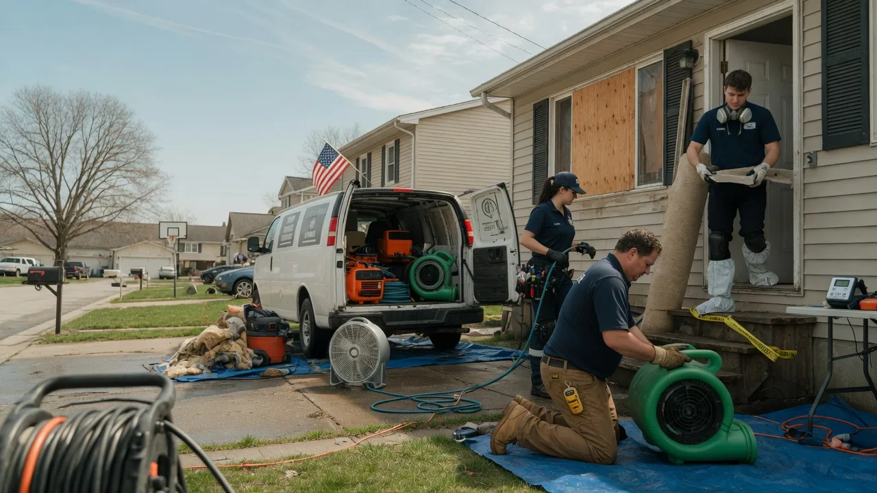 Water Damage Restoration in Commiskey, IN near me